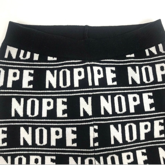 Urban Outfitters NOPE Sweater Biker Shorts Black/White Knit Women Sz XS NWOT - Picture 4 of 8